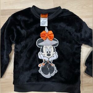 Disney Black and Orange Minnie Mouse Sweatshirt